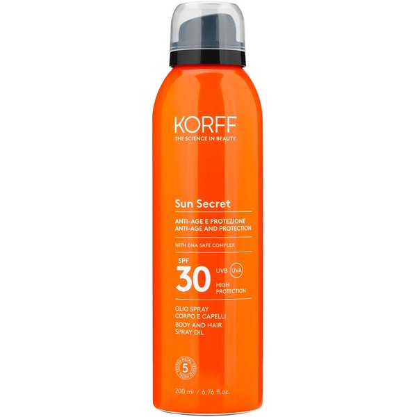 Korff Sun Secret - Olio Solare Spray Corpo E Capelli SPF30, 200Ml-image