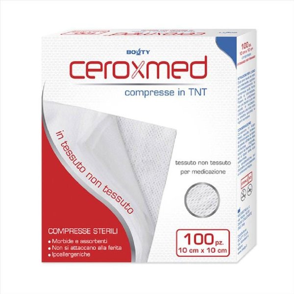 Ceroxmed Compressa Di Garza In Tessuto Non Tessuto 10X10 Cm, 100 Pezzi-image
