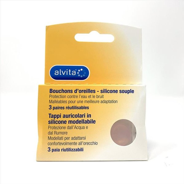 Alvita Tappi Auricolari Silicone Modellabile, 3 Paia Riutilizzabili-image