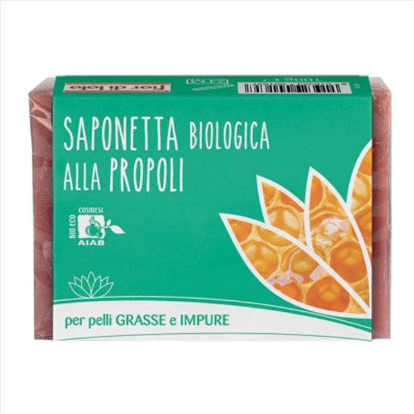 Fior Di Loto Saponetta Biologica Alla Propoli, 100G-image