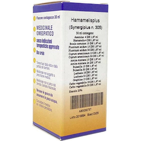 Hering Hamamelisplus Synergiplus N.305 Medicinale Omeopatico Gocce, 30Ml-image