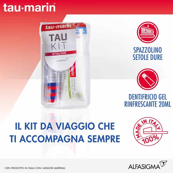 Tau-Marin Tau-Kit Duro Spazzolino Duro Tascabile + Dentifricio Alle 12 Erbe 20Ml-image