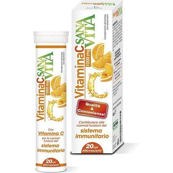 Paladin Pharma Sanavita - Vitamina C Integratore, 20 Compresse Effervescenti-image
