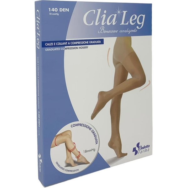 Budetta Farma Clialeg - Autoreggente 140 Denari 18Mmhg Taglia 2 Colore Clear-image