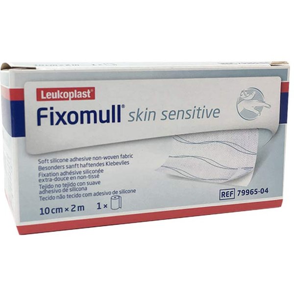 Leukoplast Fixomull Skin Sensitive - Garza Adesiva In Silicone Per Pelli Sensibili, 10 Cm X 2 M-image