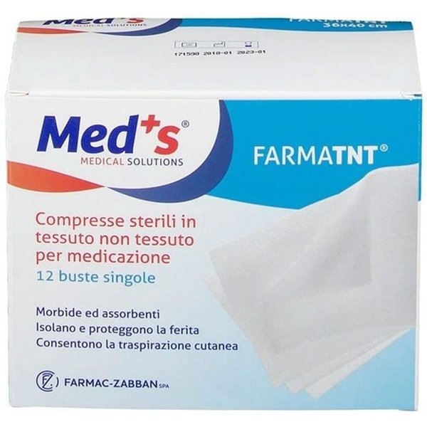 Med's Farmatnt - Garza Compressa Tessuto Non Tessuto Peel Open 5X5Cm, 12 Pezzi-image