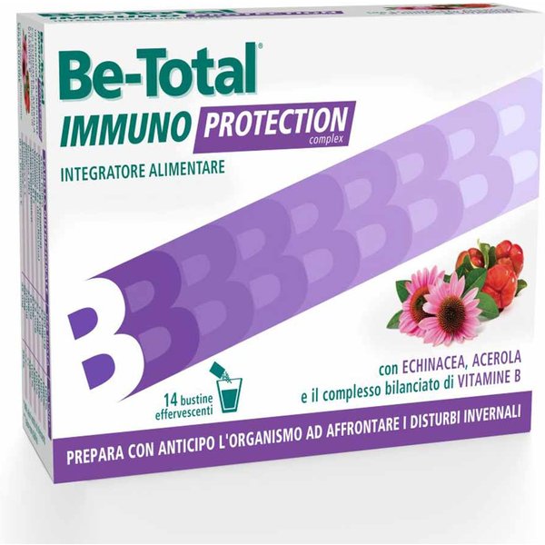 Be-Total Immuno Protection Integratore Difese Vitamina B Zinco, 14 Bustine-image