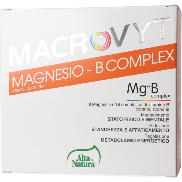 Alta Natura Macrovyt - Magnesio B Complex Integratore Alimentare, 18 Bustine-image