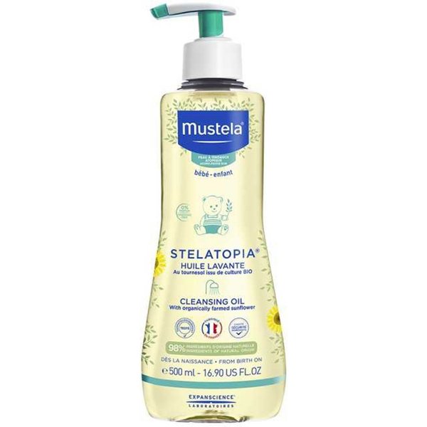 Mustela Stelatopia Olio Bagno Pelle A Tendenza Atopica, 500Ml-image