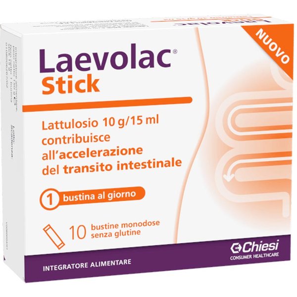 Chiesi Farmaceutici Laevolac - Stick Integratore Alimentare, 10 Bustine-image