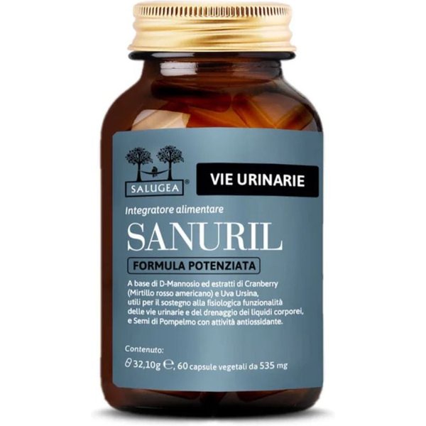 Salugea Sanuril Formula Potenziata Integratore Vie Urinarie, 60 Capsule Vegetali-image