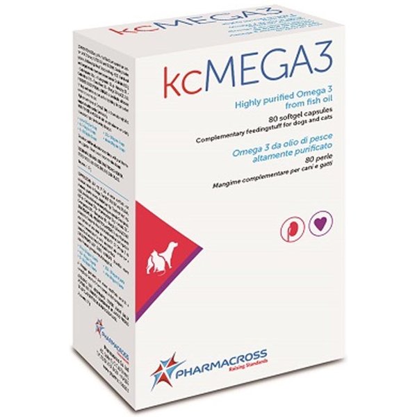 Pharmacross Kcmega3 Mangime Complementare Cane E Gatto, 80 Perle-image