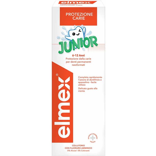 Elmex Collutorio Protezione Carie Junior 6-12 Anni Bambini, 400Ml-image