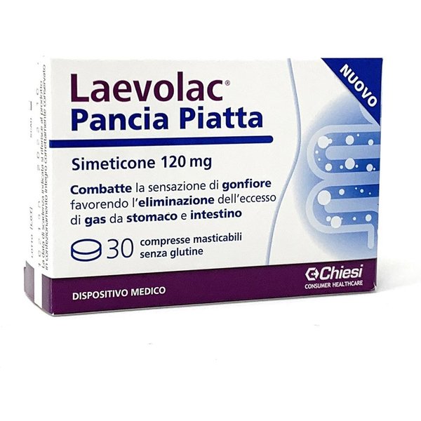 Chiesi Farmaceutici Laevolac - Pancia Piatta Integratore Alimentare, 30Compresse-image