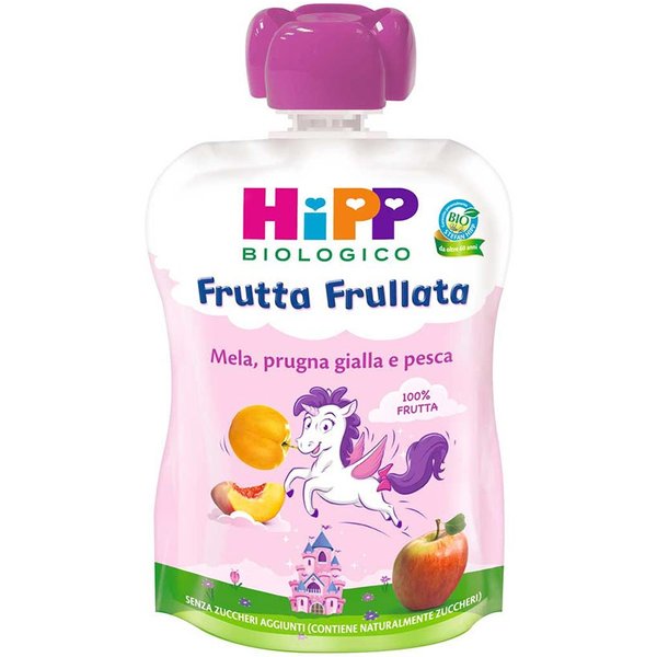 Hipp Frutta Frullata - Mela Prugna Gialla E Pesca, 90G-image