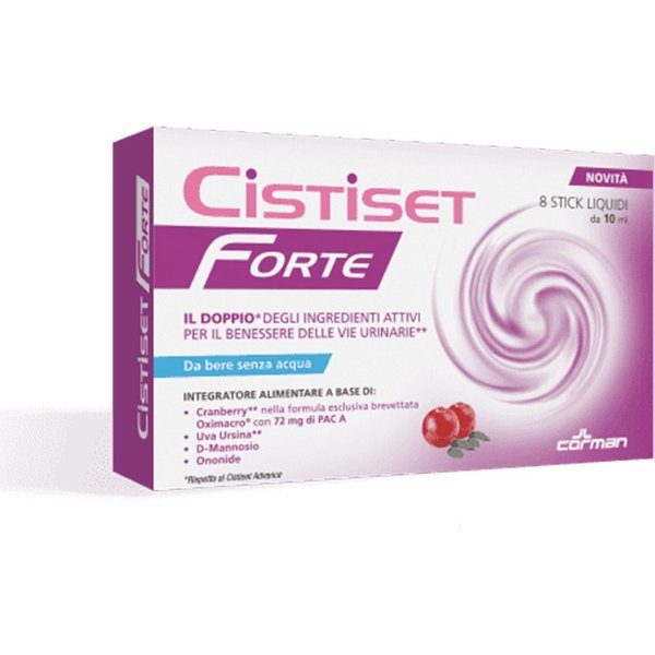 Corman Cistiset Forte Integratore Alimentare, 8 Stick Da 10Ml-image