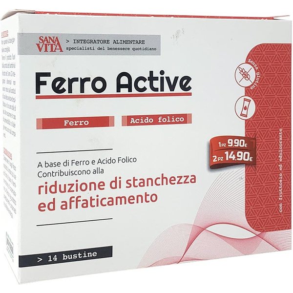 Paladin Pharma Sanavita - Ferro Active Integratore Alimentare, 14 Buste-image