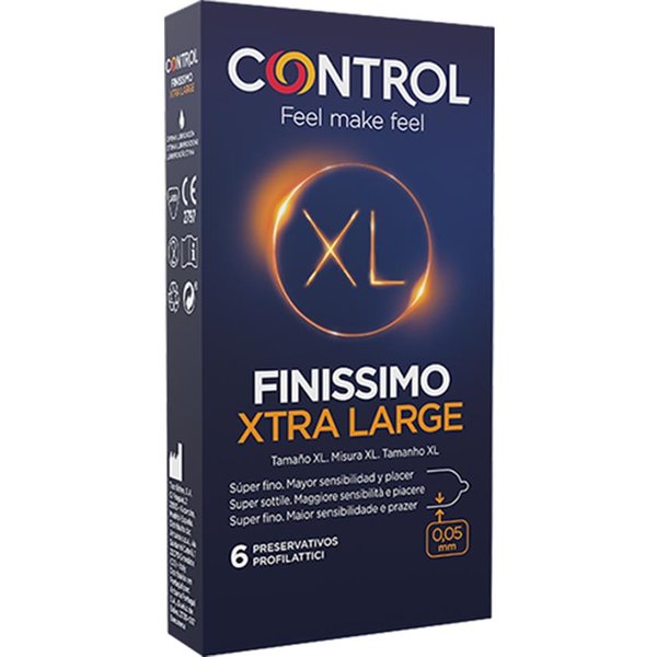 Control Sensivity - Finissimo Xl Xtra Large 0.05Mm Profilattico, 6 Profilattici-image