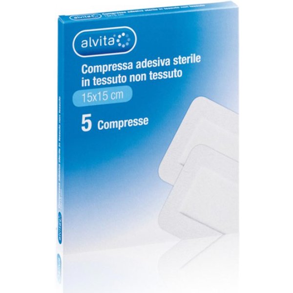Alvita Compressa Adesiva Sterile In Tnt 15 X 15 Cm, 5 Compresse-image