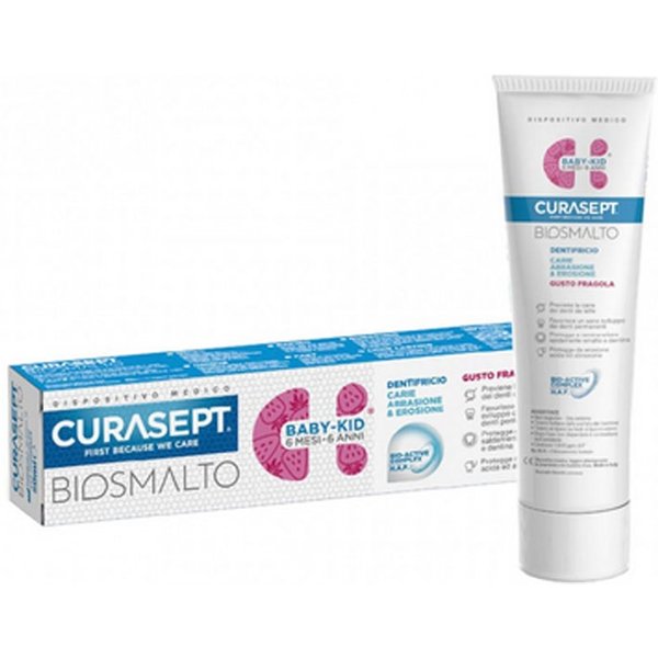 Curasept Biosmalto Baby Kid Dentifricio Bambini Carie Abrasione E Erosione, 50Ml-image