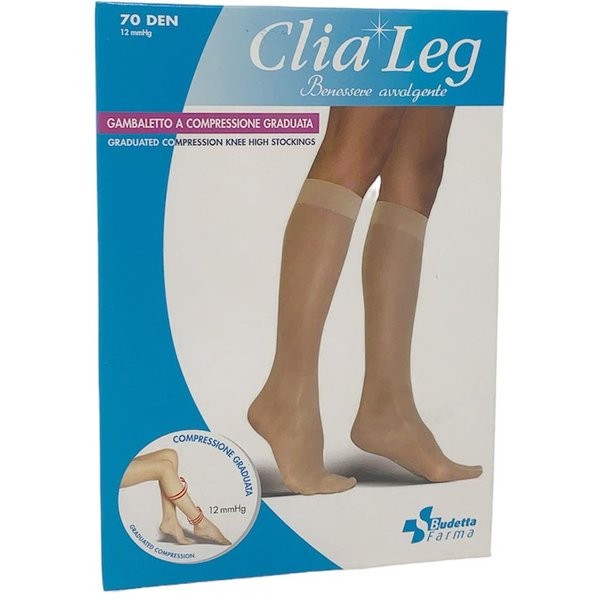 Budetta Farma Clialeg - Gambaletto 70 Den 12Mmhg Taglia 4 Colore Clear-image