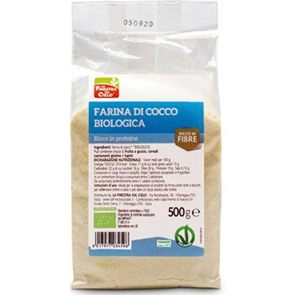 La Finestra Sul Cielo Farina Di Cocco BIO Ad Alto Contenuto Di Fibra, 500G-image