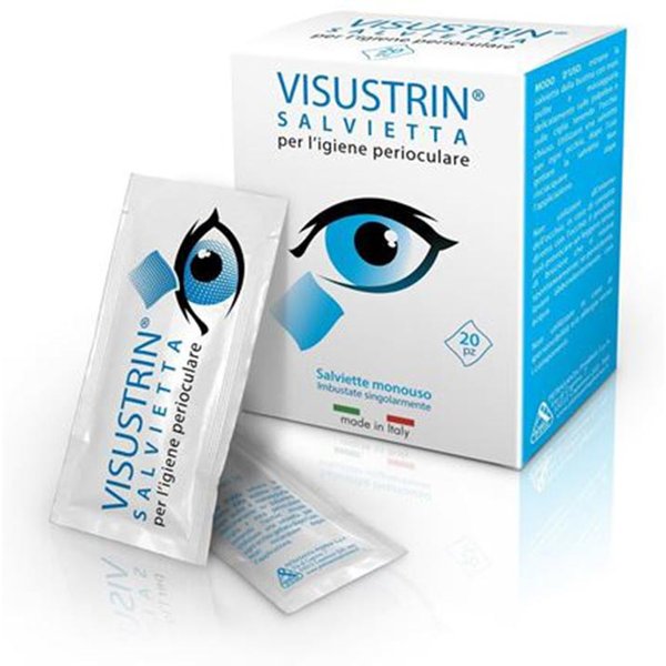 Pietrasanta Pharma Visustrin - Salvietta Per L'igiene Oculare, 20 Salviettine-image