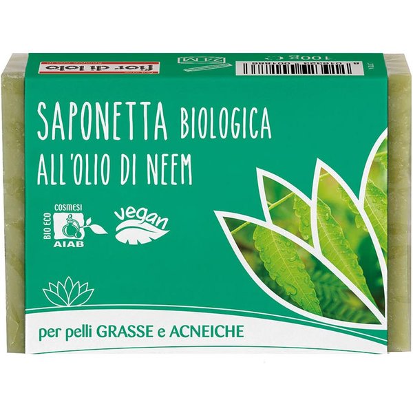Fior di Loto Saponetta Biologica All'olio di Neem, 100G-image