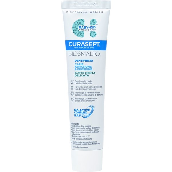 Curasept Biosmalto - Dentifricio Baby Kid Carie Abrasione E Erosione, 50Ml-image