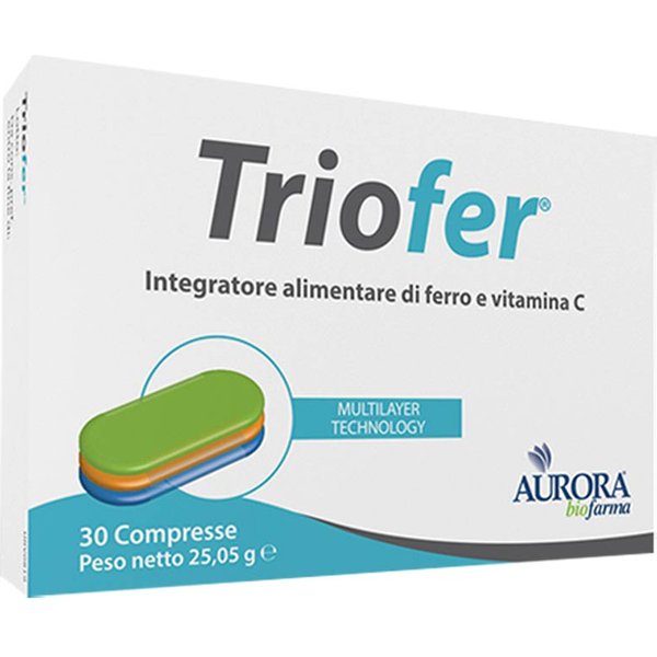 Aurora Biofarma Triofer Integratore Di Ferro E Vitamina C, 30 Compresse-image