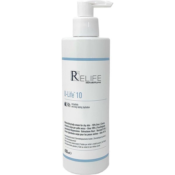 Relife U-Life - 10 Crema Idratante Corpo Per Pelle Secca Urea 10%, 400Ml-image