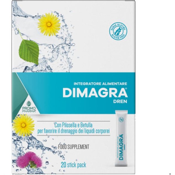 Promopharma Dimagra - Dren Integratore Alimentare Drenante, 20 Stick-image
