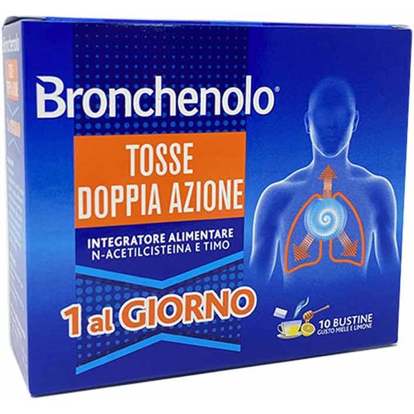 Bronchenolo Tosse Doppia 1 Al Giorno Azione Gusto Miele E Limone, 10 Bustine-image