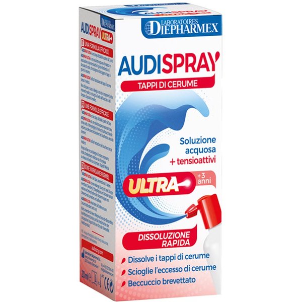 Audispray Ultra - Tappi Di Cerume Soluzione Acquosa + Tensioattivi Spray, 20Ml-image
