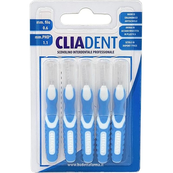 Budetta Farma Cliadent - Scovolino Interdentale Filo 0.6Mm Phd1.1Mm, 5 Scovolini-image