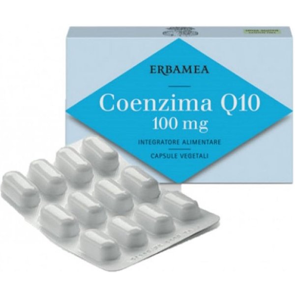 Erbamea Coenzima Q10 100Mg Integratore Antiossidante, 24 Capsule Vegetali-image