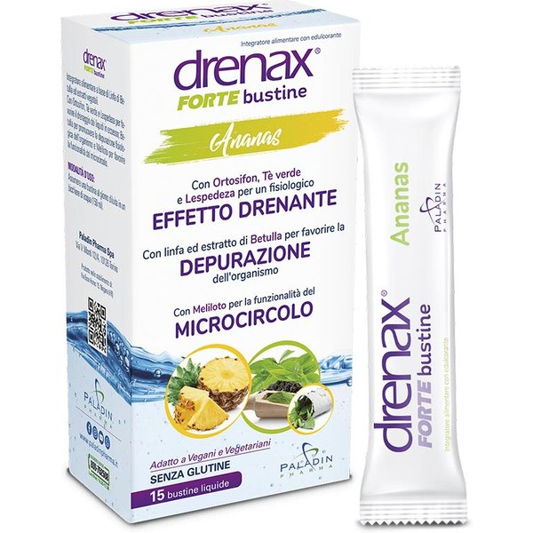 Paladin Pharma Drenax - Forte Ananas Integratore, 15 Stick Pack-image