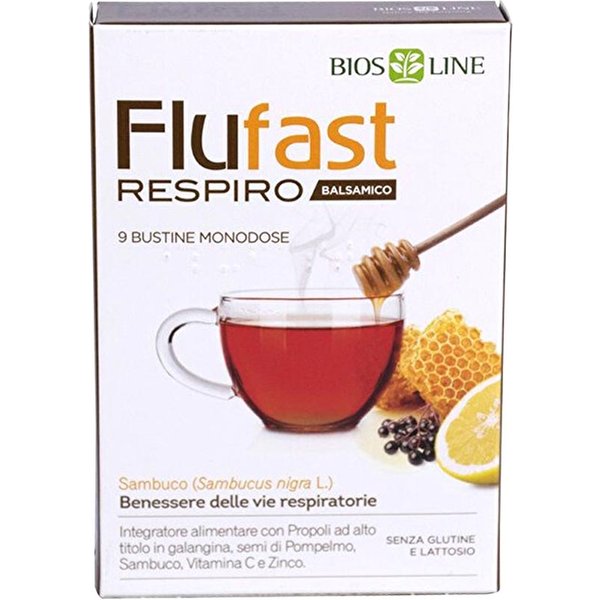 Bios Line Flufast - Respiro Balsamico Integratore Alimentare, 9 Buste-image