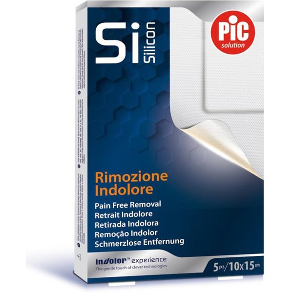 Pic Si Silicon - Cerotto In Tnt Ultra-Delicato 10Cm X 15Cm, 5 Cerotti-image