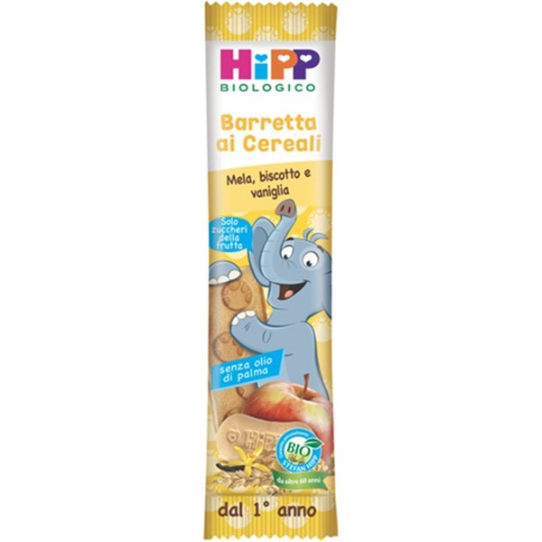 HiPP Bio Barretta Ai Cereali Mela Biscotto E Vaniglia Dal 1° Anno, 20G-image
