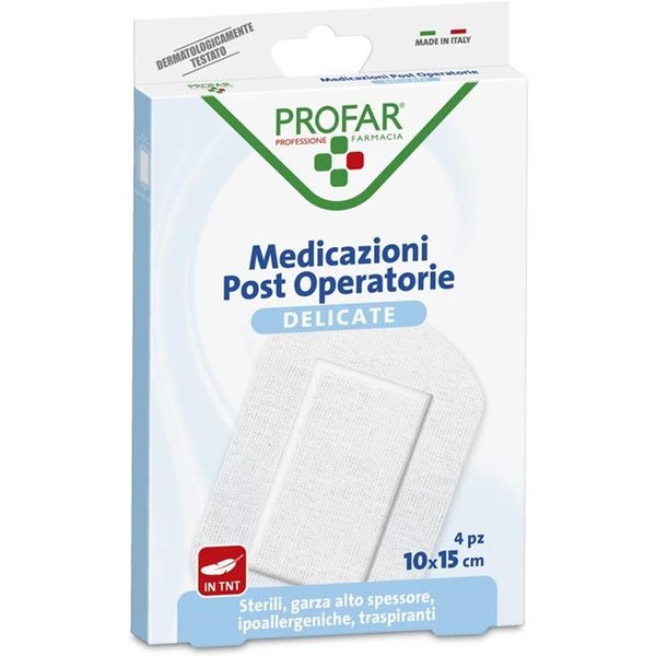 Profar Medicazione Post Operatoria Delicata In TNT 10 X 15 Cm, 4 Medicazioni-image