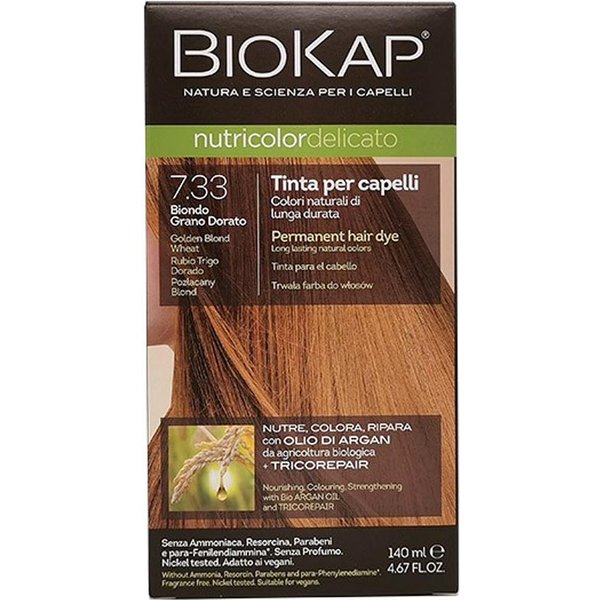Bios Line Biokap Nutricolor - Tinta Delicato 7.33 Biondo Grano Dorato, 140Ml-image