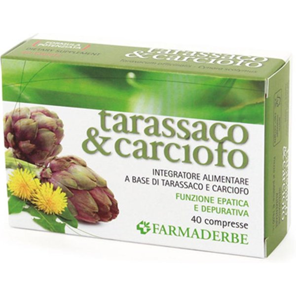 Farmaderbe Tarassaco E Carciofo Integratore Alimentare, 40 Compresse-image