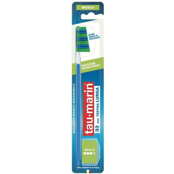 Tau-Marin Scalare 33 Spazzolino Setole Medie Con Antibatterico, 1Pezzo-image