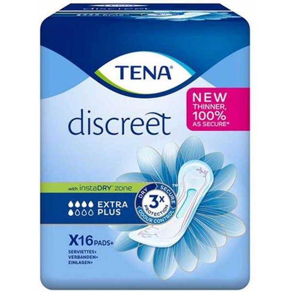 Tena Discreet - Extra Plus Assorbente Perdite Urinarie Incontinenza, 16 Pezzi-image