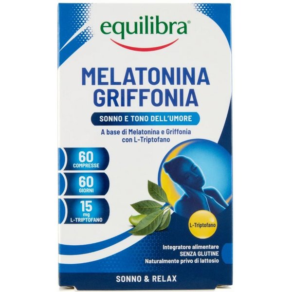 Equilibra Melatonina E Griffonia Integratore Sonno E Rilassamento, 60 Compresse-image