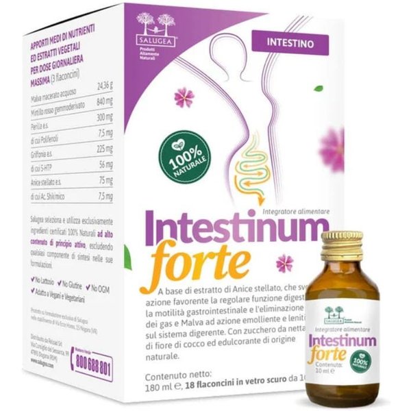 Salugea Intestinum Forte Integratore Intestino, 18 Flaconcini-image