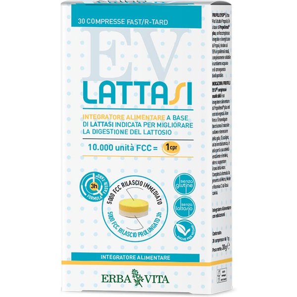 Erba Vita Lattasi Integratore Per Intolleranza Al Lattosio, 30 Compresse-image