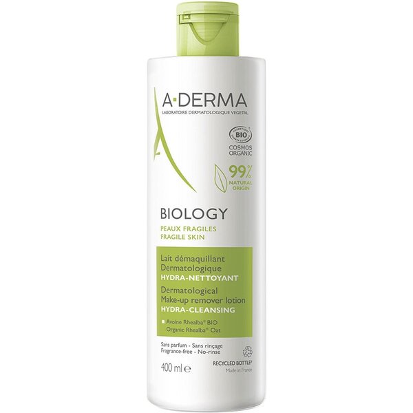 A-Derma Biology - Latte Micellare Struccante Dermatologico Idradetergente, 400Ml-image
