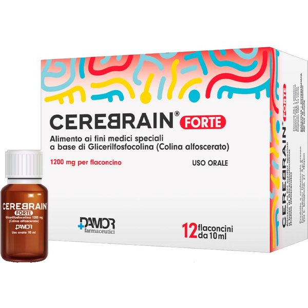 Farmaceutici Damor Cerebrain Forte Alimento Fini Medici Speciali, 12 Flaconcini-image